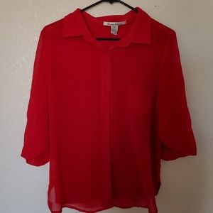 Free with purchase of $4 or more- Red button up blouse
